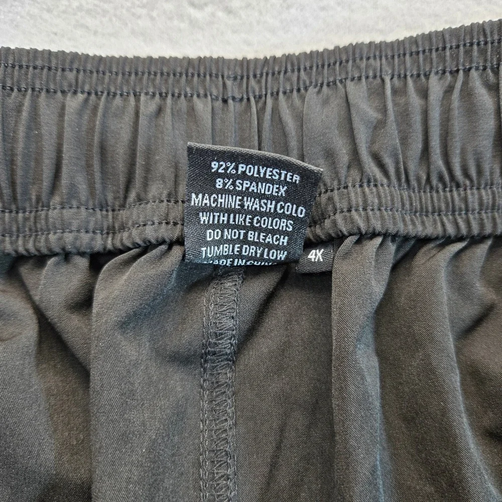Maui Rippers Mens Black Board Shorts Swim Trunks Cargo Pocket Size 4X Stretch